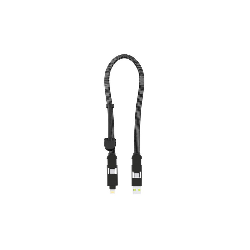 Rolling Square inCharge XL 6-in-1 Multi-Ladekabel 30cm Schwarz